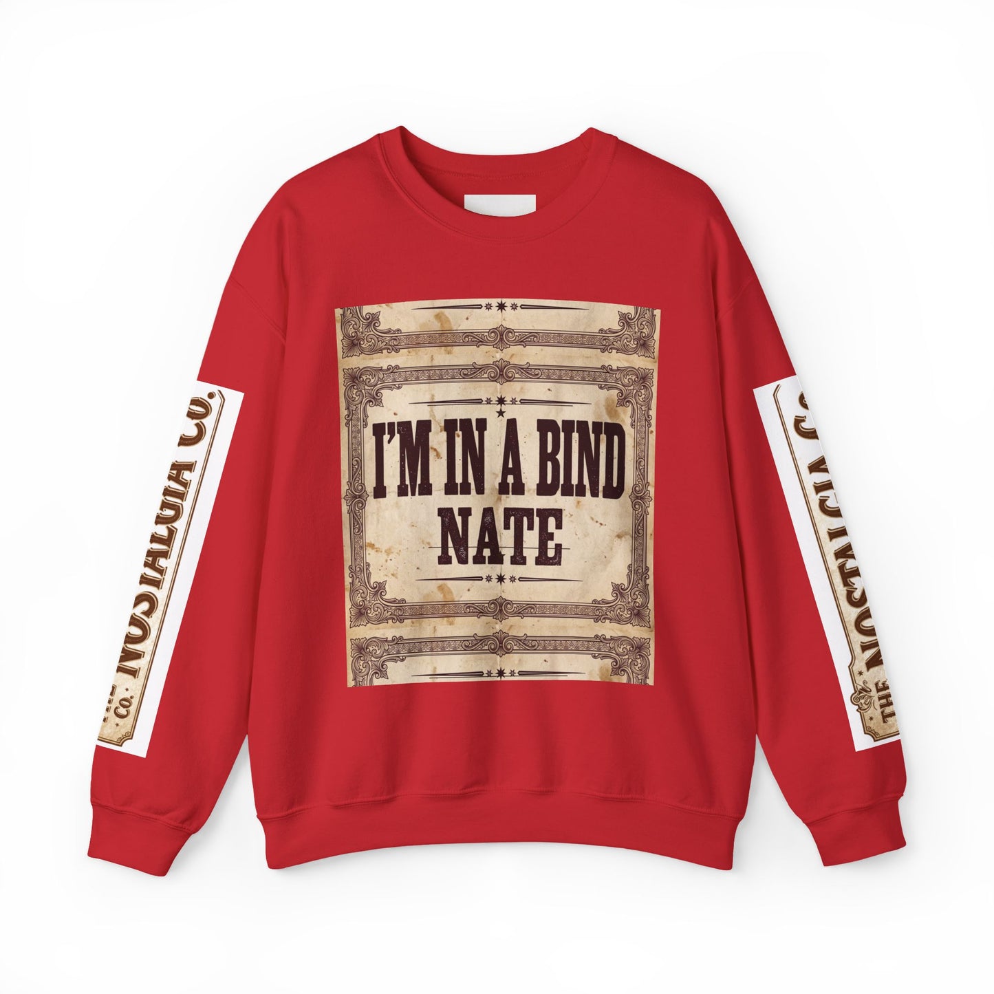 Crewneck Sweatshirt —Vintage Bookbinding Graphic