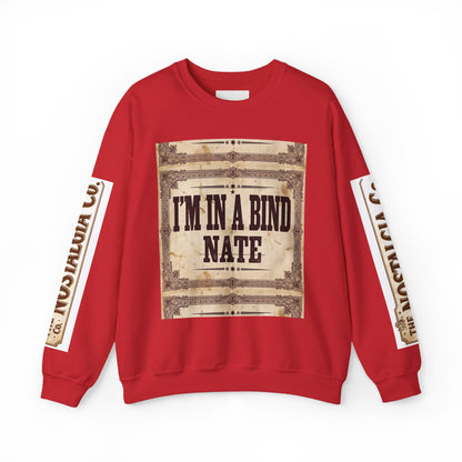 Crewneck Sweatshirt —Vintage Bookbinding Graphic