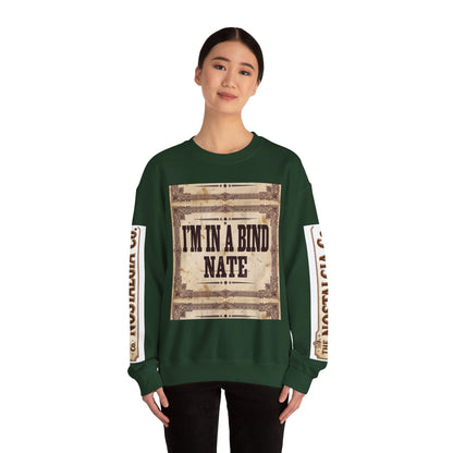 Crewneck Sweatshirt —Vintage Bookbinding Graphic
