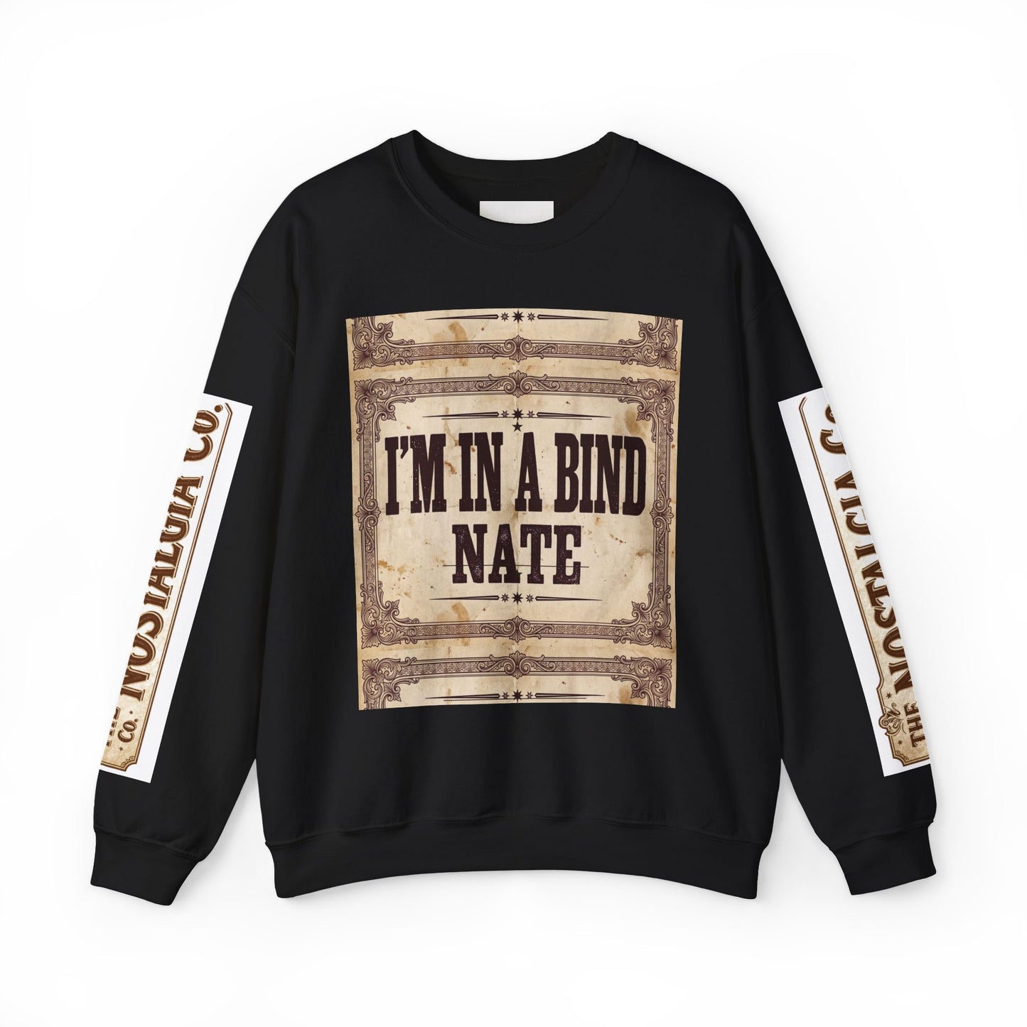 Crewneck Sweatshirt —Vintage Bookbinding Graphic