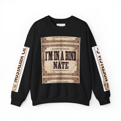 Crewneck Sweatshirt —Vintage Bookbinding Graphic