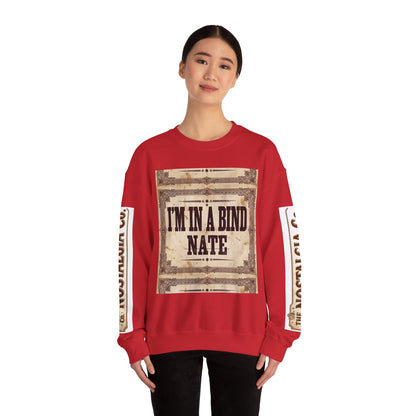 Crewneck Sweatshirt —Vintage Bookbinding Graphic