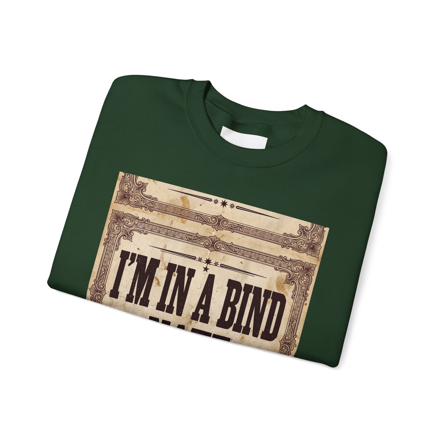 Crewneck Sweatshirt —Vintage Bookbinding Graphic