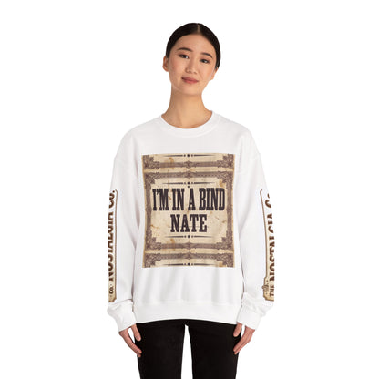 Crewneck Sweatshirt —Vintage Bookbinding Graphic