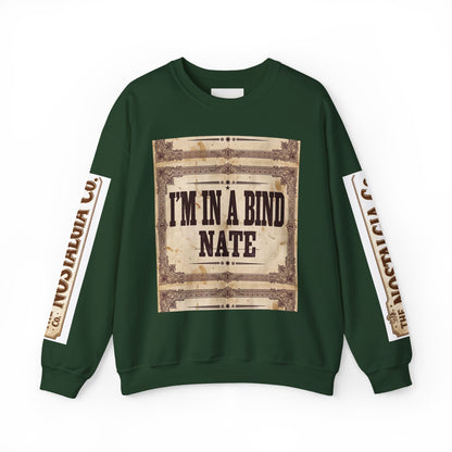 Crewneck Sweatshirt —Vintage Bookbinding Graphic