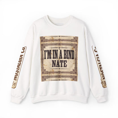 Crewneck Sweatshirt —Vintage Bookbinding Graphic