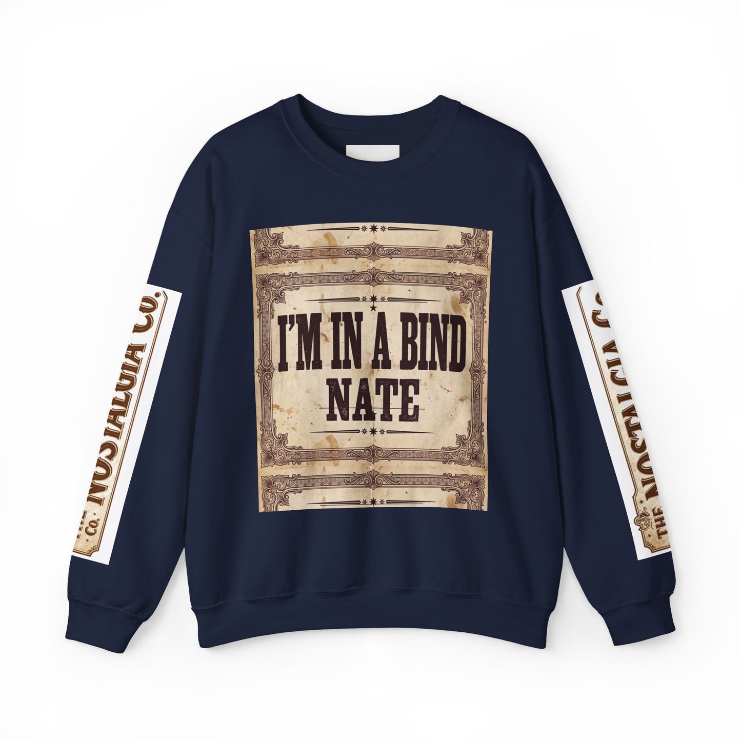 Crewneck Sweatshirt —Vintage Bookbinding Graphic