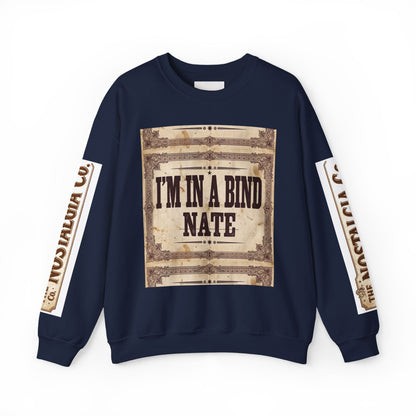 Crewneck Sweatshirt —Vintage Bookbinding Graphic