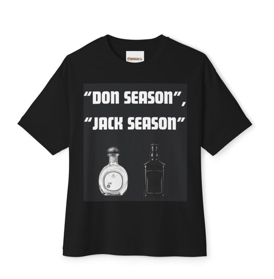 Don Season, Jack Season Tee — Funny Whiskey Bottle Graphic Shirt